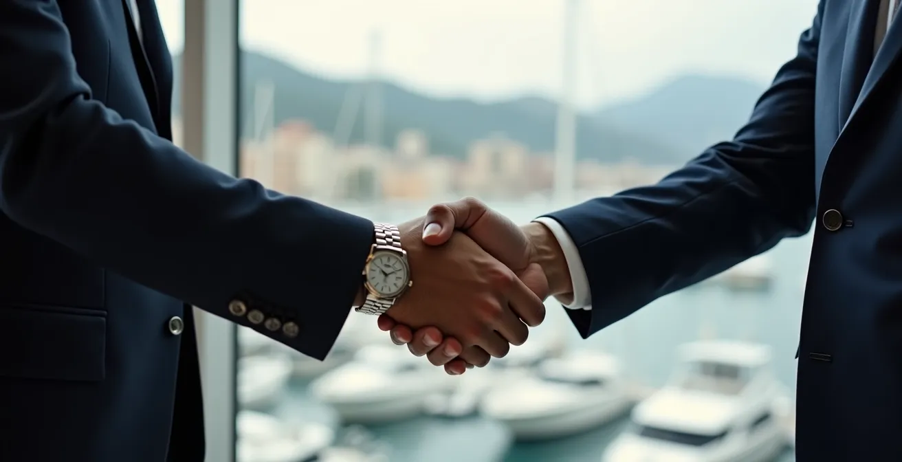 Mains d'hommes d'affaires échangeant une poignée de main professionnelle