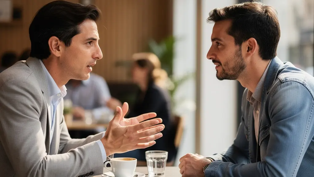 Conversation entre un conseiller et un client sur un projet de financement immobilier